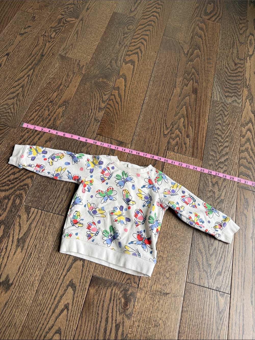 Stella McCartney Kids Cream Sweatshirt Multicolor Floral Motif butterfly 24month